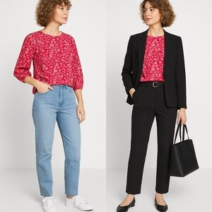 Papermoon Red Floral Blouse